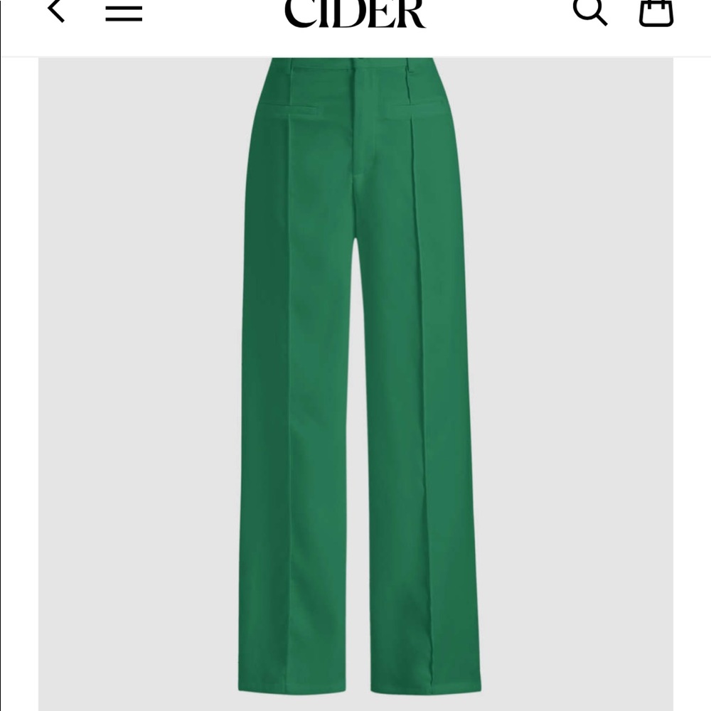 Cider Women's Solid Stitch Straight Leg Trousers